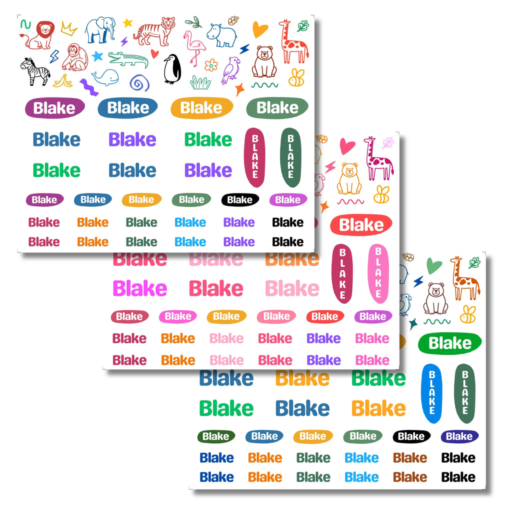 Zoo Theme Name Labels