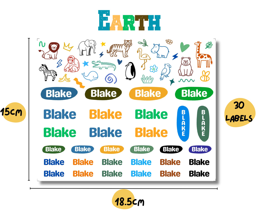 Zoo Theme Name Labels