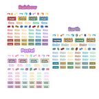 Building Block Theme Name Decal | Custom UV DTF Transfer | Waterproof Daycare Stickers for Toy Bins & Bottles
