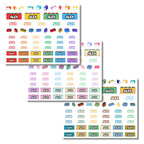 Building Block Theme Name Decal | Custom UV DTF Transfer | Waterproof Daycare Stickers for Toy Bins & Bottles