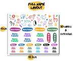 Zoo Theme | Name Decals | Waterproof Name Labels